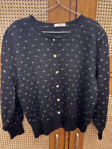 Woollen Black Knit Skirt with sweater