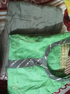 Green Printed Kurta