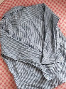 Blue Striped Button-Up Shirt
