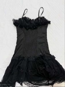 Gothic corset dress | lace &amp; ruffle
