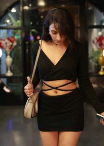 Black Wrap Crop Top