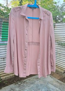Chic Pink Button-Up Shirt