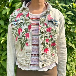 Premium Handpainted Floral jacket