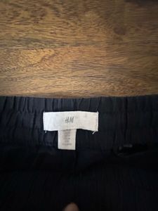 H&amp;M Linen Blend Black Pants