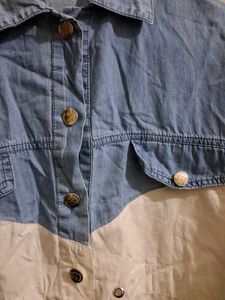 Color Block Denim Jacket