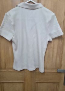 Ribbed Polo Shirt - Casual Style