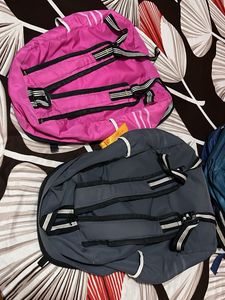 Cute Pink &amp; Grey Backpacks Set