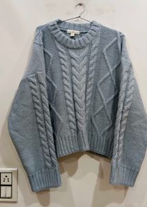 H&M Blue Knit Sweater