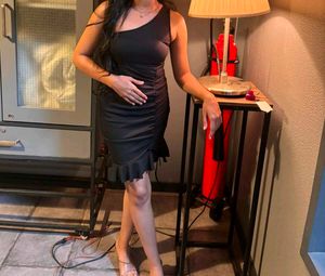 Chic Ruched Black Mini Dress