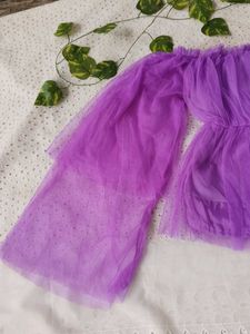 Purple Tulle Top