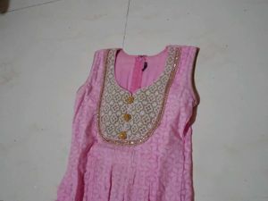 Beautiful Pink Ethnic Gown with Embellishments