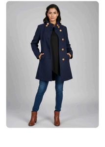 Stylish Blue coat & Brown dress free