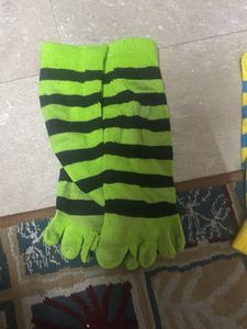 Fun Striped Toe Socks