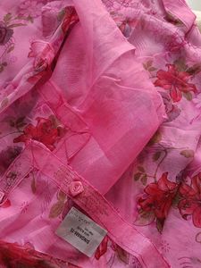 🆕 Flower 🌺 Saree With Blouse Peace