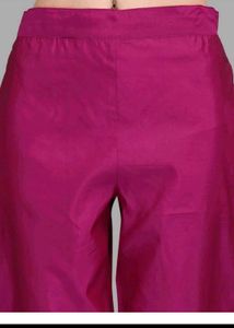 Elegant Royal Blue Kurta Set with Pink Dupatta