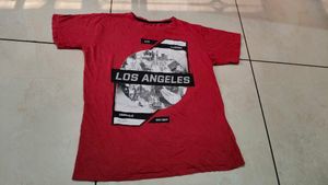 Red Los Angeles Graphic Tee
