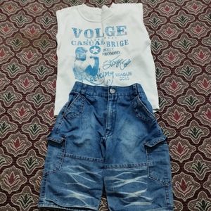 Boys' Denim Shorts Set
