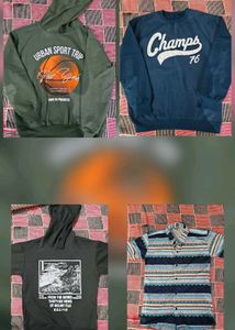 4 pcs combo Men's Casual Tops - Hoodies & Shirts