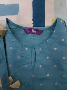 Blue Kurta Set with Pants &amp; Dupatta