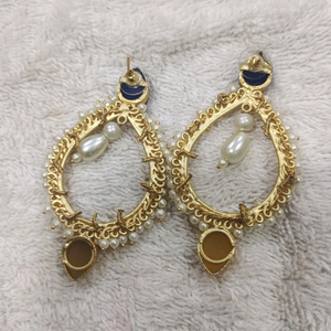 Natural stone big earing