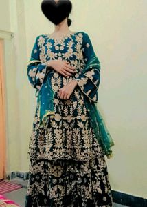 Stunning Teal Embroidered Lehenga Choli