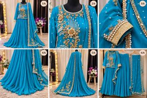 Stunning sea green Embroidered Lehenga Choli