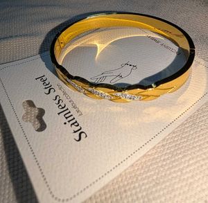 Gold Tone Leaf Bangle Bracelet(Anti-tarnish)