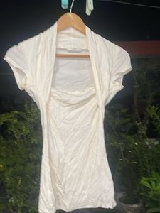 Cream Shrug Top