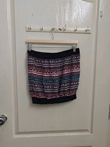 Splash Boho Pattern Mini Skirt