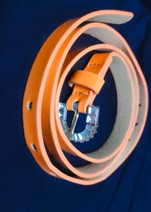 Orange Leather Belt