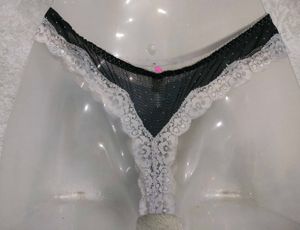 Elegant Lace Trim G-String Panty 🖤