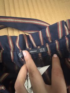 ZARA Striped Trousers with Belt