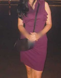 Chic Plum Ruffle Sleeve Dress