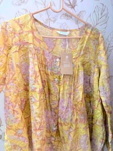 Beautiful Yellow Floral Blouse