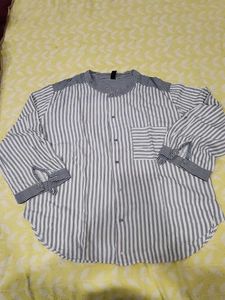 Striped Button-Up Shirt