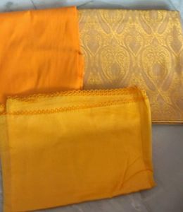 Yellow Dress Material with Print