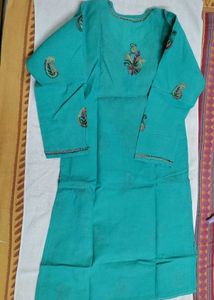 Green Chikankari Kurta