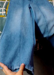 High-Waisted Wide-Leg Denim Jeans