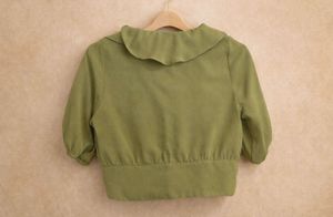 Chic Ruffled Neck Crop Top by Madame