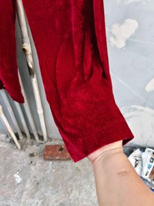 Red Velvet Palazzo Pants