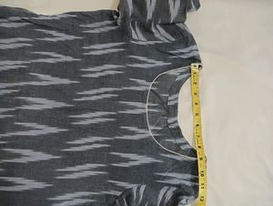 Grey Printed Straight Kurti From Prithvi Designers