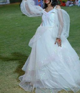 Fairy-tale White Party Wear Gown (Excellent Condit