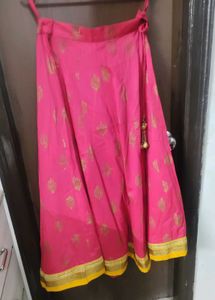 Ethnicity Vibrant Pink Ethnic Skirt with Gold ..P