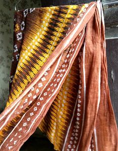 Pink Dupatta with Gold Border