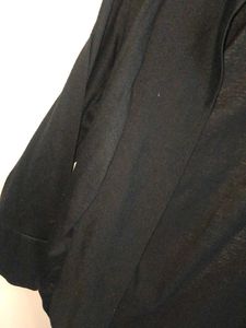 Black Open Front Cardigan