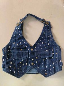 Y2K Embellished Denim 2-Piece Co-ord Set