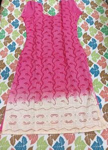 New Vibrant Pink Kurta Set with Dupatta