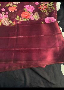 Beautiful floral print saree