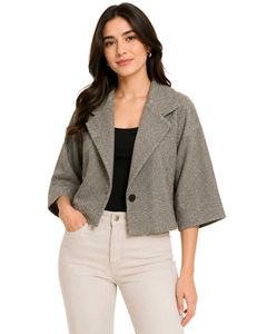 Chic Cropped Tweed Jacket