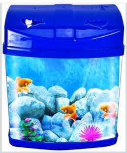 Mini Aquarium Fish Tank ( new blue colour)